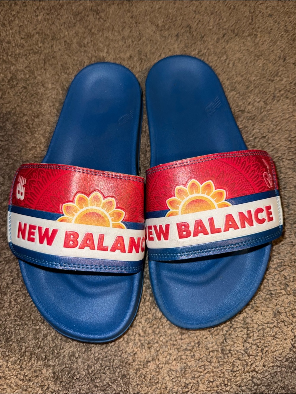 New Balance Kids David Sunflower Seed Baseball Slides size 6